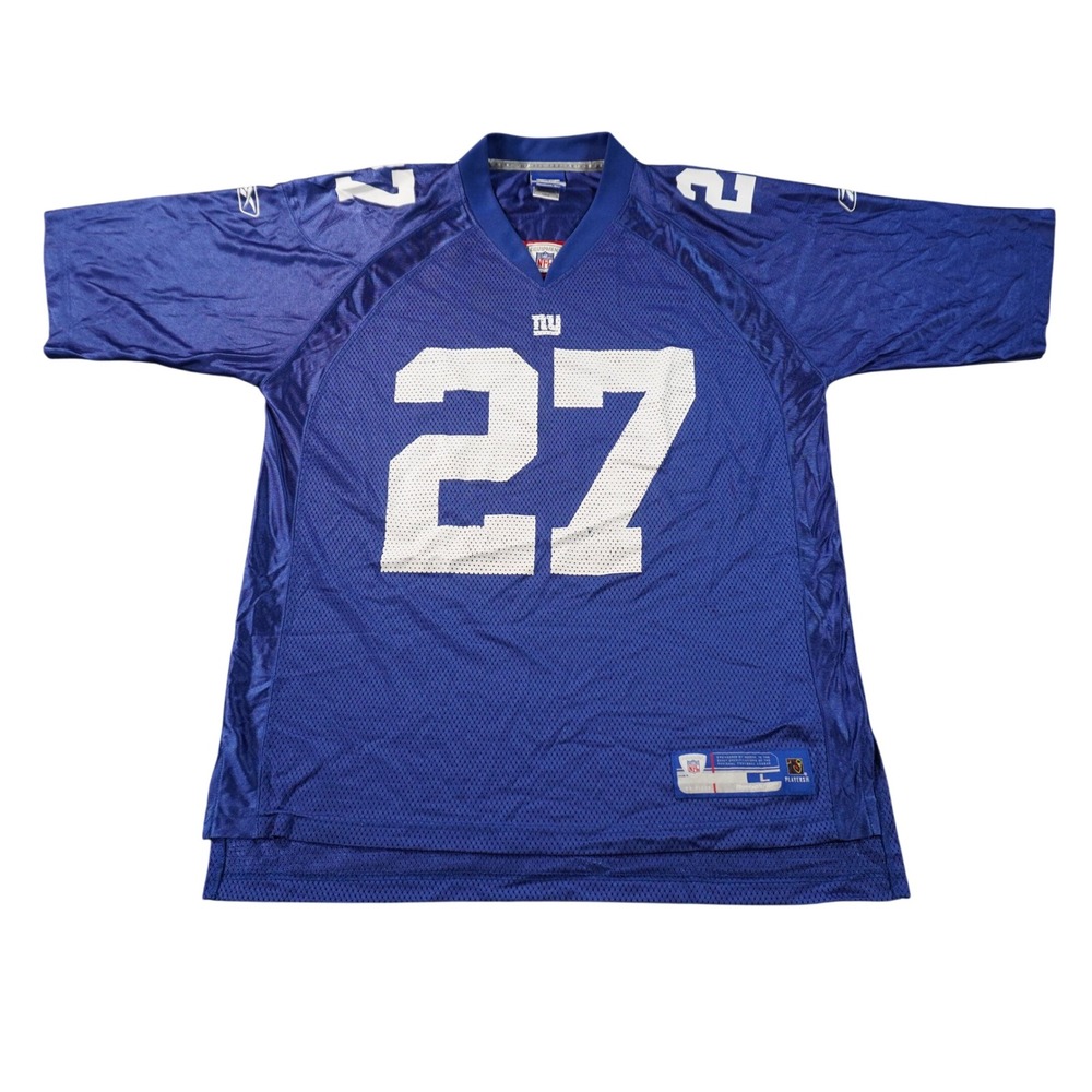Vintage New York Giants Brandon Jacob's 27 Jersey Mens Large Blue Nylon On Field